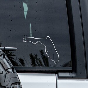 Florida Map Vinyl Decal – US State Outline Sticker For Car, Laptop, Wall – Oracal