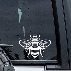 Queen Bee Car Decal | Honeybee Vinyl Sticker | Premium Waterproof Decal for Car Window, Laptop, Tumbler