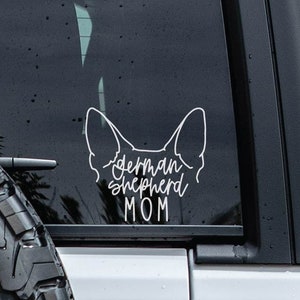 German Shepherd Decal | Dog Ears Decal | Minimalist Dog Decal | Dog Mom Decal | Pet Name Decal | Shepherd Dog Decal | Dog Head Ears Outline