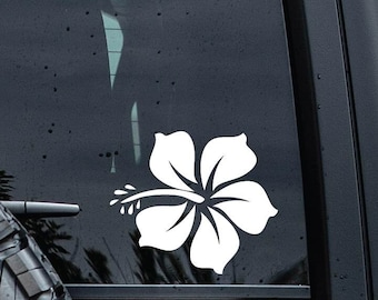 Hibiscus Flower Decal | Tropical Flower Decal | Hawaiian Hibiscus Sticker | Premium Waterproof Vinyl Car Decal | Floral Vinyl Decal