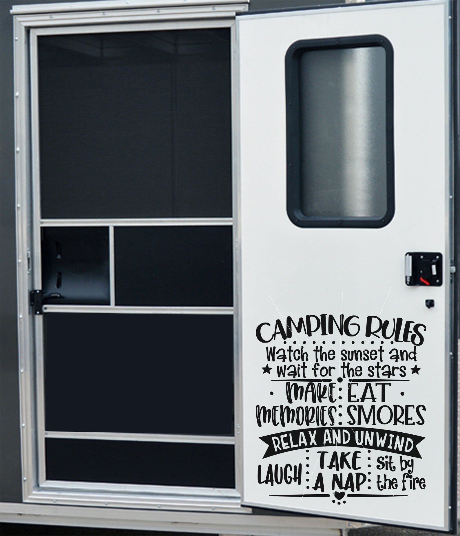 Camper Decal Camping Bucket Decal Camping Rules Decal Etsy