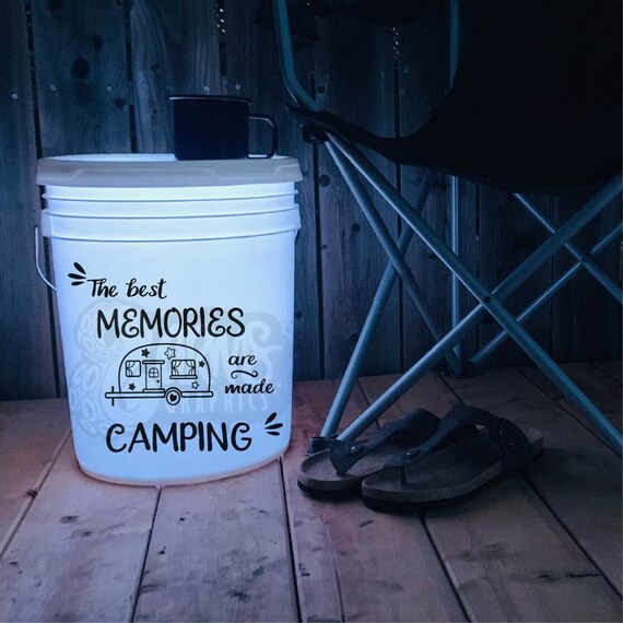 Personalized Campsite Bucket Decor // Camping Bucket // Camping