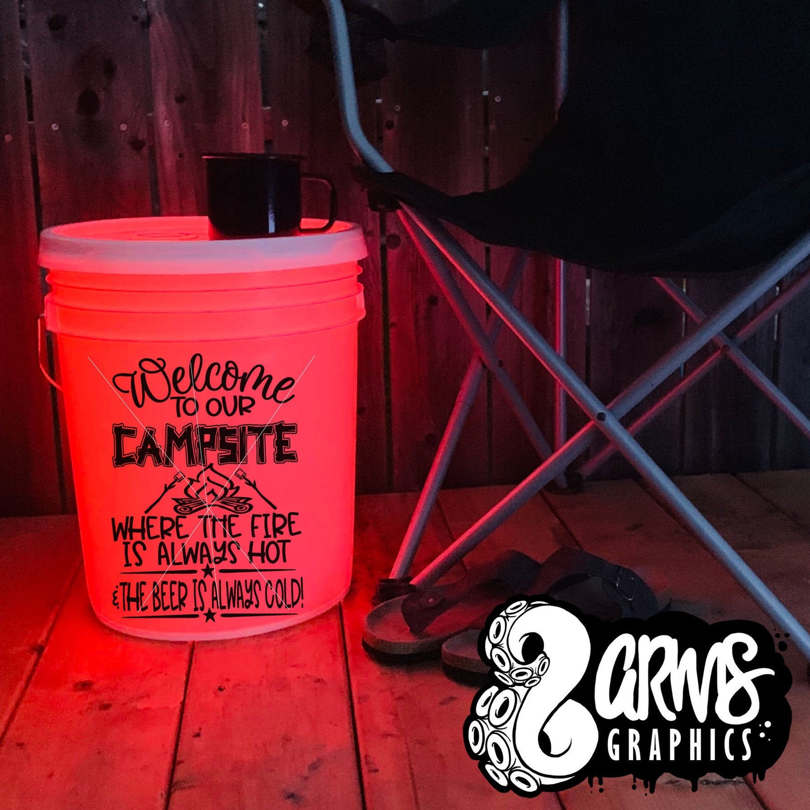 Camping Bucket Decal To Our Campsite Where The Fire Etsy