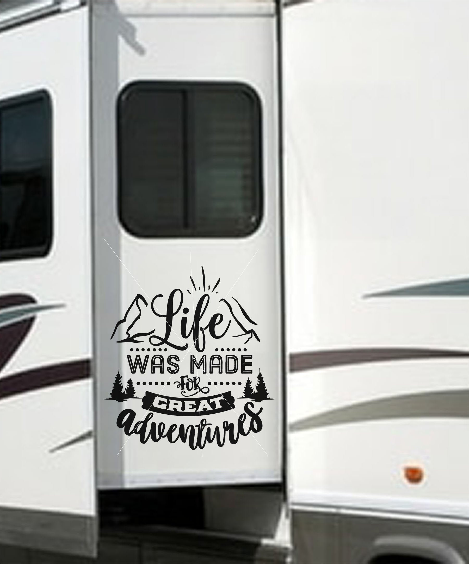 Wohnwagen Aufkleber Streifen WE SLEEP AROUND Vinyl Sticker - Camper RV ...