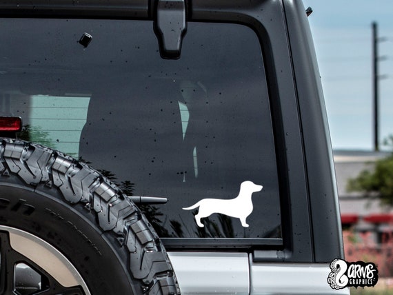 Dachshund Decal | Custom Dog Decal | Dog Silhouette | Weiner Dog Decal | Tumbler Decal | Car Decal | Dog Lover Gift | Pet Decal | Dog Decal