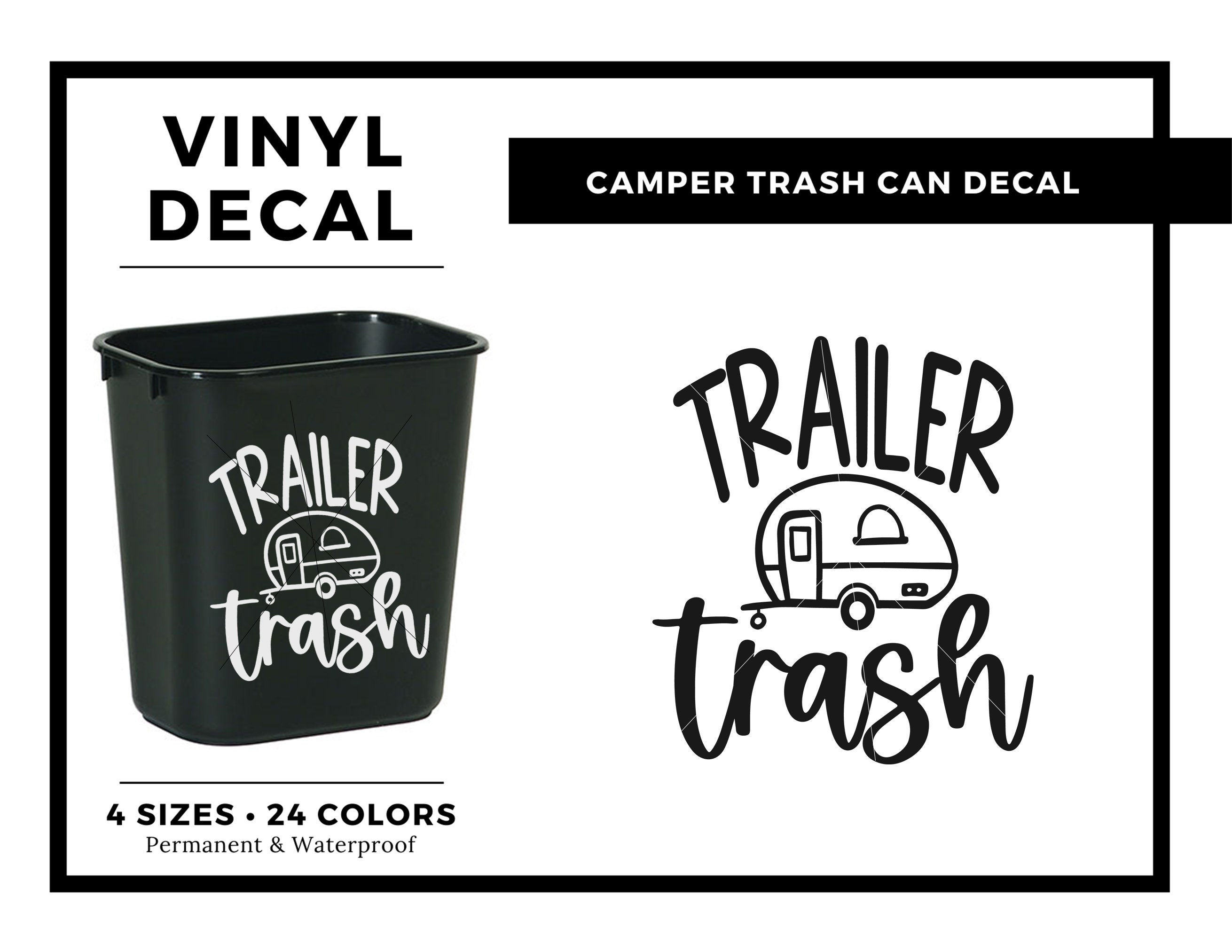 VINTAGE TRAVEL TRAILER DECAL T-SHIRT " Trailer Trash." VINTAGE TRAVEL TRAILER DECAL T-SHIRT " Trailer Trash."
