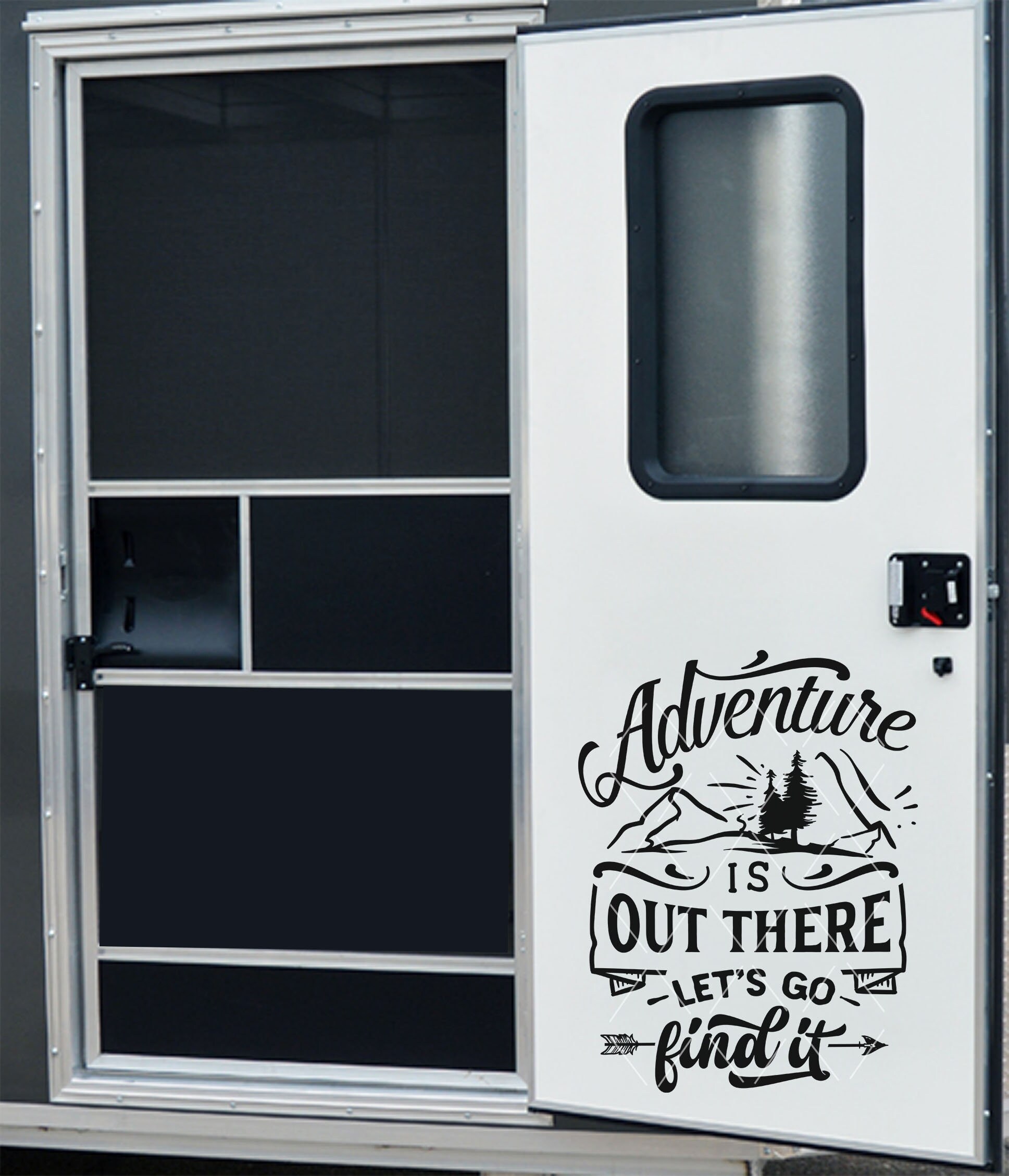Camper Decal | Adventure is Out There Let's Go Find It | Trailer Decal ...