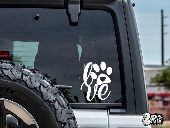 Patte de chien Amour Decal OS 015 Autocollant sauvetage