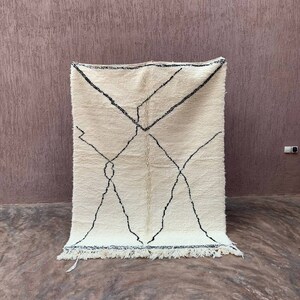 Moroccan Area Rug, Wool Rug 8x10, Design living room carpet pink, Minimalist Rug, Made to Order.