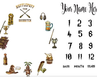 harry potter milestone blanket