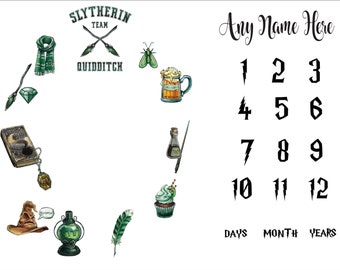 harry potter milestone blanket