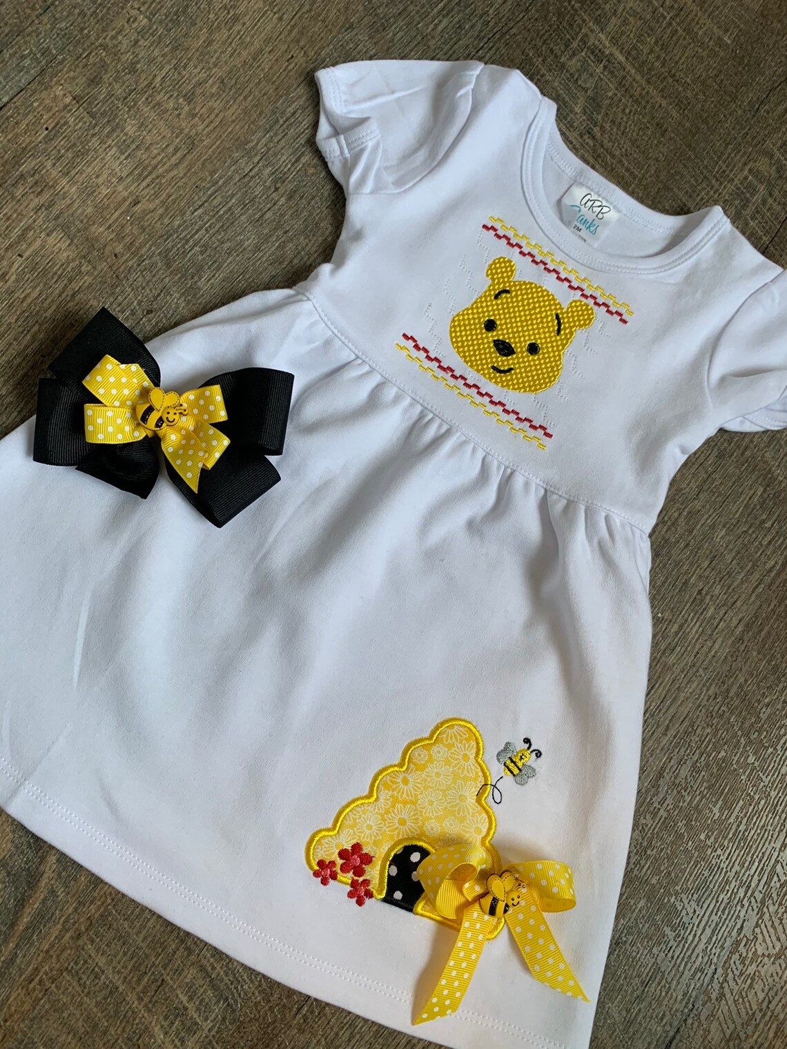 Toddler Sibling Pooh Bear Outfit Toddler Girl Pooh Dress Etsy