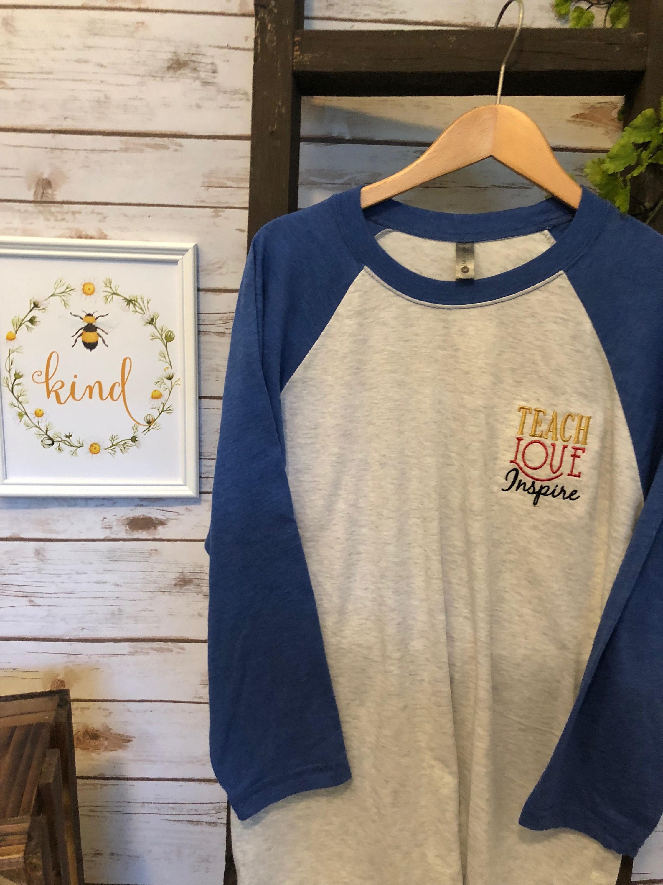 Embroidered Teacher Shirt Best Teacher Christmas Gift Etsy