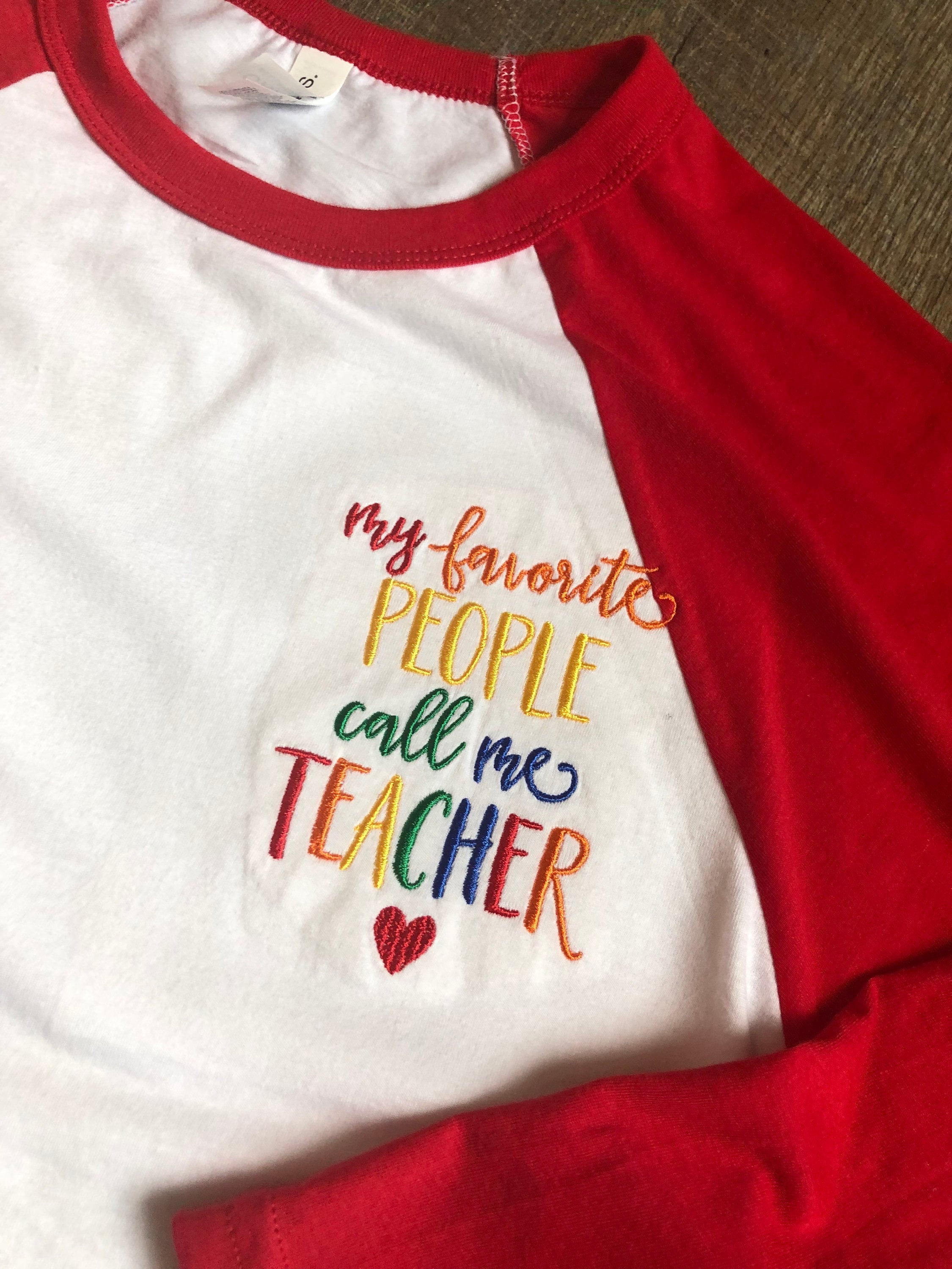 embroidered teacher shirt best teacher christmas gift favorite teacher tri blend raglan team shirts - Best Teacher Christmas Gifts embroidered teacher shirt best teacher christmas gift favorite teacher tri blend raglan team shirts - Best Teacher Christmas Gifts