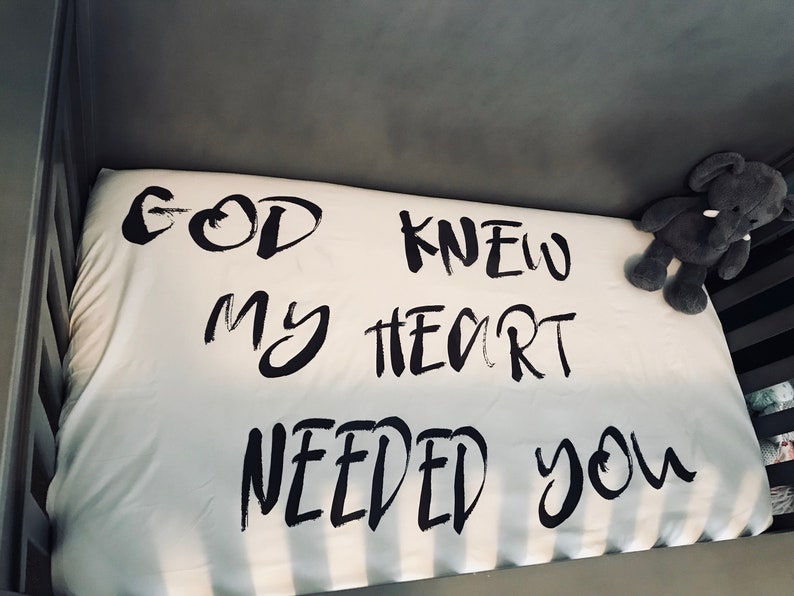 Printed Personalized Crib Sheet & Matching Changing Pad Cover Etsy