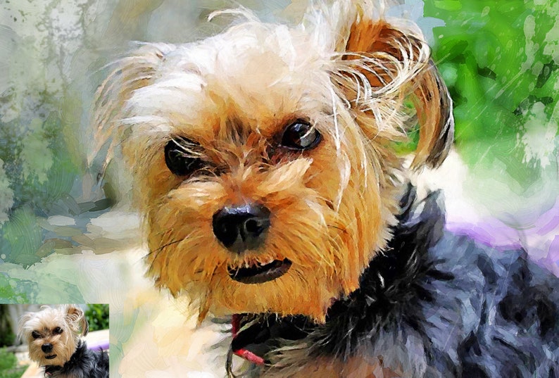 Personalized pet portrait Pet a portrait from photo Custom Pet portrait Digital dog portrait Digital cat portrait Print portrait From Photo