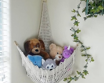 Boho Corner Hammock Digital PDF Crochet Pattern Yarn, Stuffed Animal,  Toy, Plushie Storage, Corner Shelf