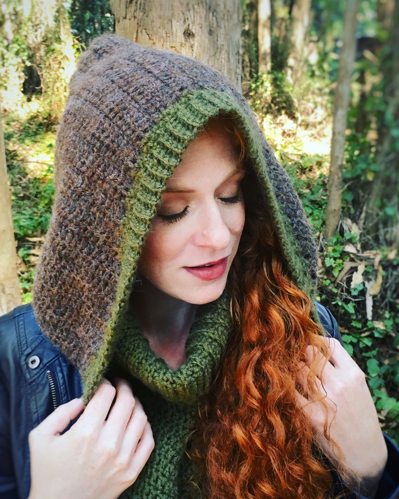 The Archers Hood Crochet PDF Pattern Tutorial Hooded Cowl Fall, Winter, Outdoor Wear image 2