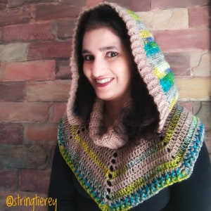 The Archers Hood Crochet PDF Pattern Tutorial Hooded Cowl Fall, Winter, Outdoor Wear image 7