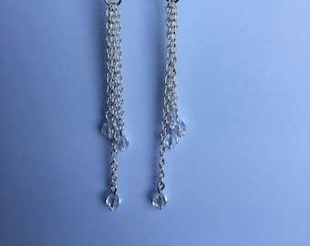 Lever back earrings - with swarovski crystals