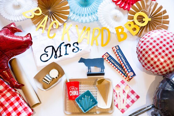 I Do Bbq Party In A Box I Do Bbq Engagement Party Decorations Etsy