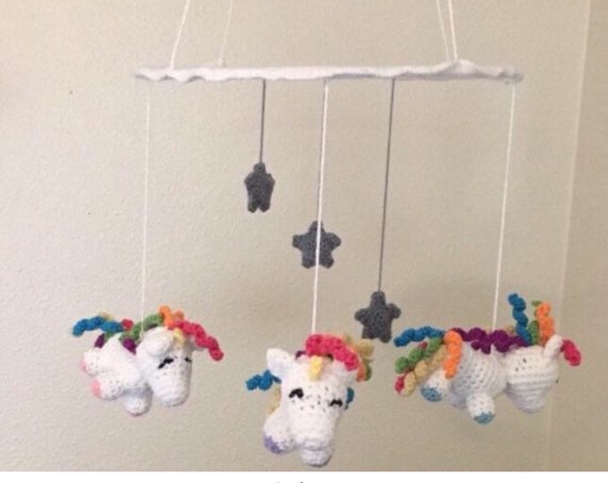 Crochet Unicorn Mobile