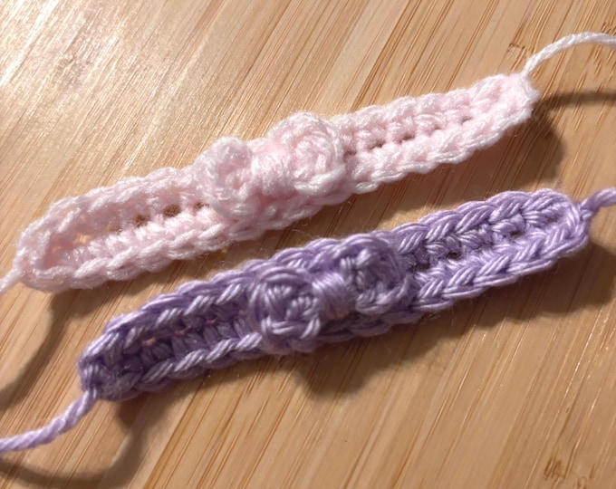 Twin ID Bracelet, Twin ID Anklets, Free Shipping, Baby Bracelet, Twin Bracelets, Baby Anklet, Crochet ID Bracelet, Hospital Bracelet