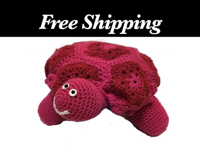 Large Crochet Turtle