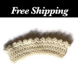Crown Crochet Headband, Free Shipping, Ear Warmer, Crochet Ear Warmer, Heart, Headband, Crochet, Baby, Baby Gift, Baby Girl, Baby Headband
