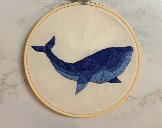 Embroidered Whale | Wall Art