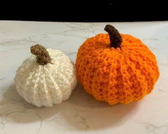 Crochet Pumpkin Fall Decor Orange Pumpkin Handmade Halloween Decorations