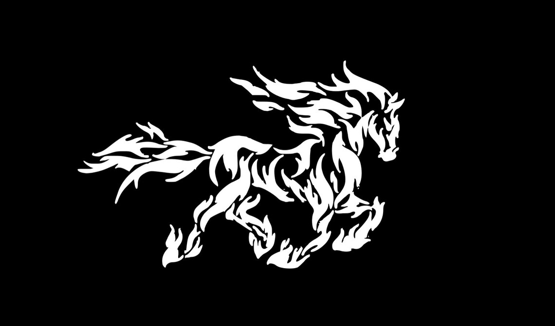 Horse Horse Decal Animal Decalcar Decal Car Accessories Etsy