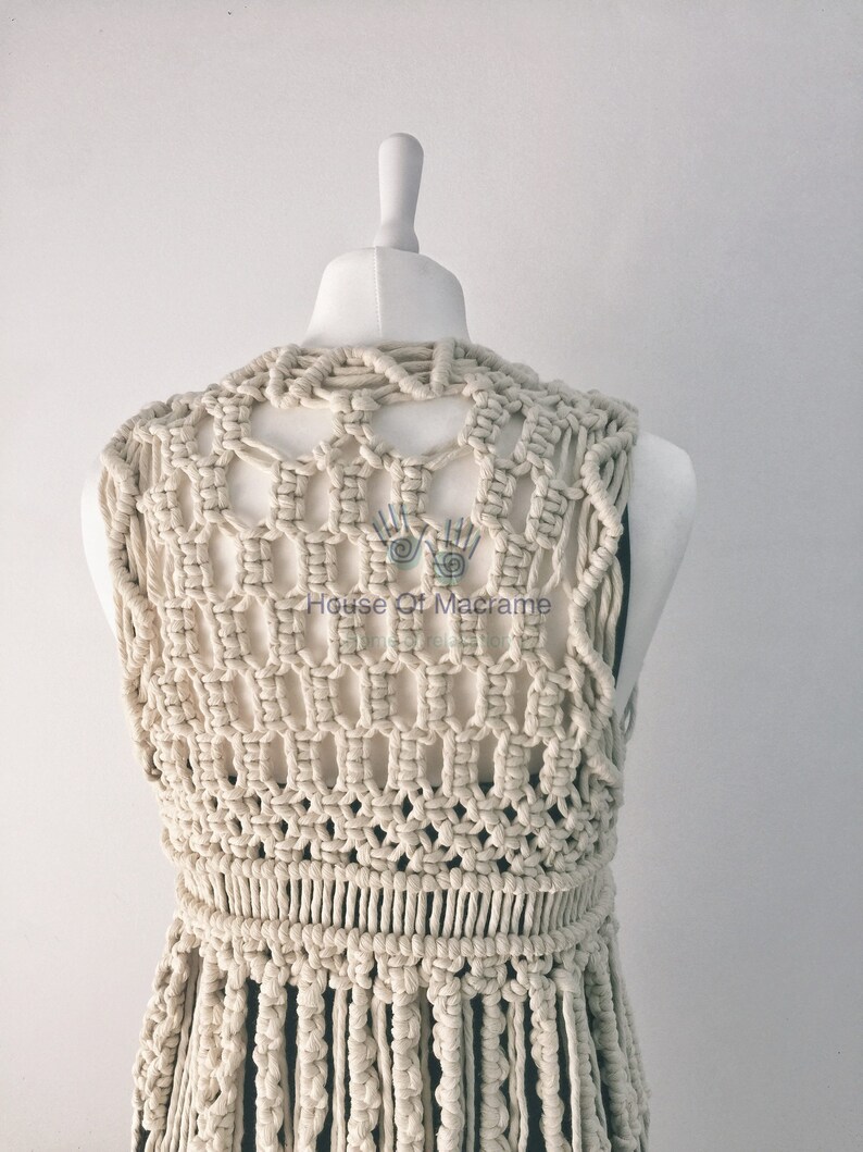 Macrame kimono macrame vest macrame top macrame cape Etsy