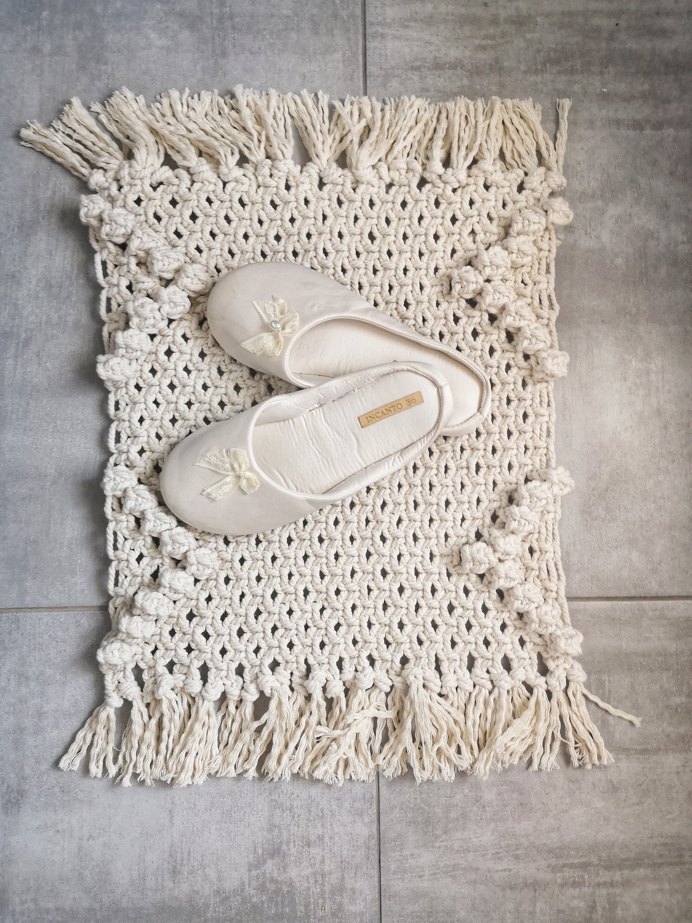 Macrame bedside mat macrame rug macrame mat bedside mat Etsy