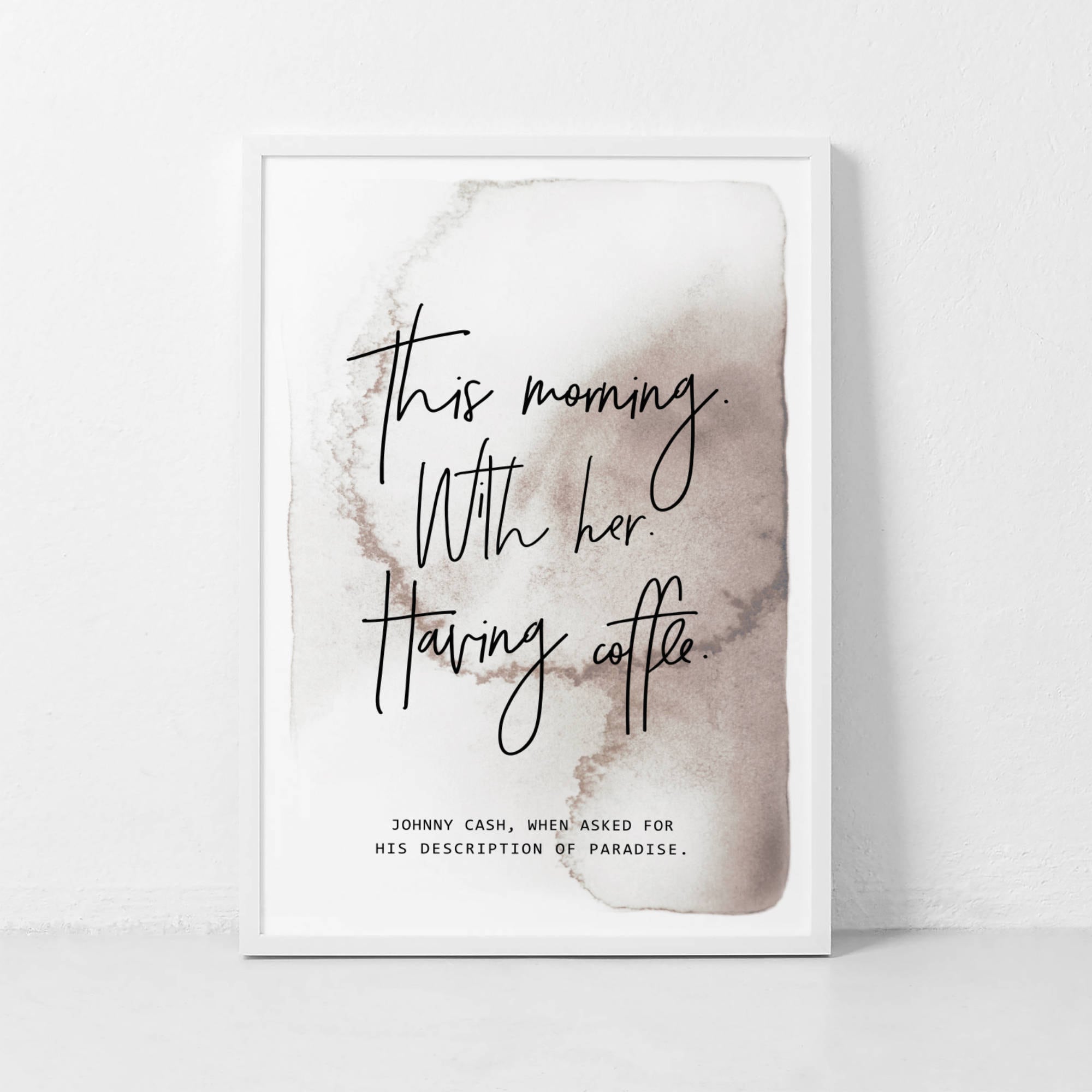 This Morning With Her Having Coffee Johnny Cash Coffee Quote | Etsy