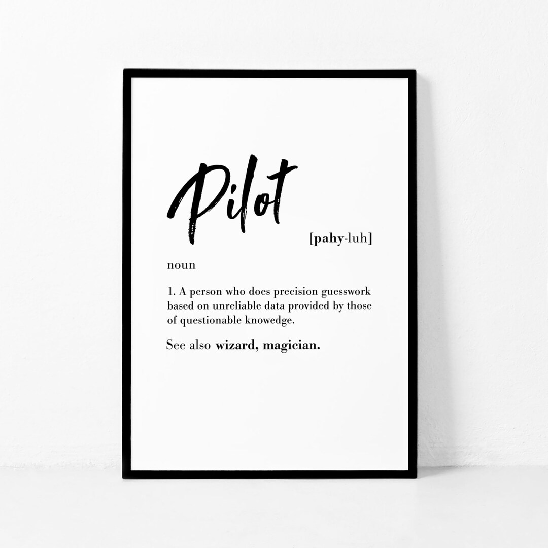 Funny Pilot Definition Printable Dictionary Definition Print Pilot