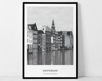 Amsterdam Print, Amsterdam Photo, Netherlands Print, Amsterdam Printable, City Travel, City Poster, Amsterdam Photography, City Coordinates