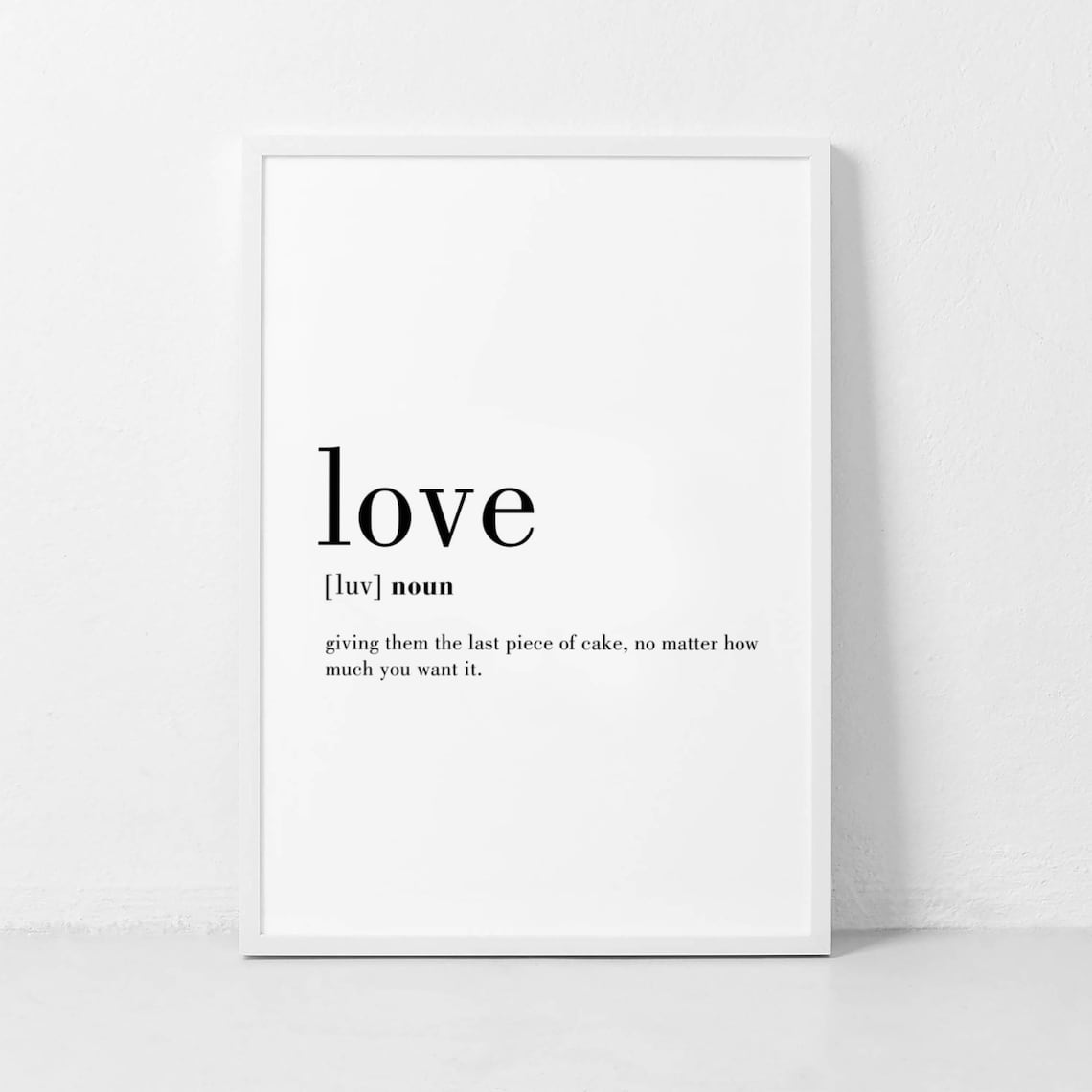 Love Definition Print Funny Love Definition Love Wall Art Etsy