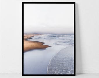 Beach Print, Seascape Print, Ocean Print, Coastal Print, Minimalist Print, Tropical Print, Printable Art, Serene Print, Ocean Waves Print
