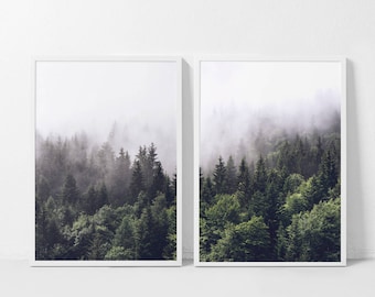Forest Print, Forest Photography, Nature Prints, Forest Wall Art, Forest Art, Wilderness Poster, Woodland Prints, Modern, Set of 2 Printable