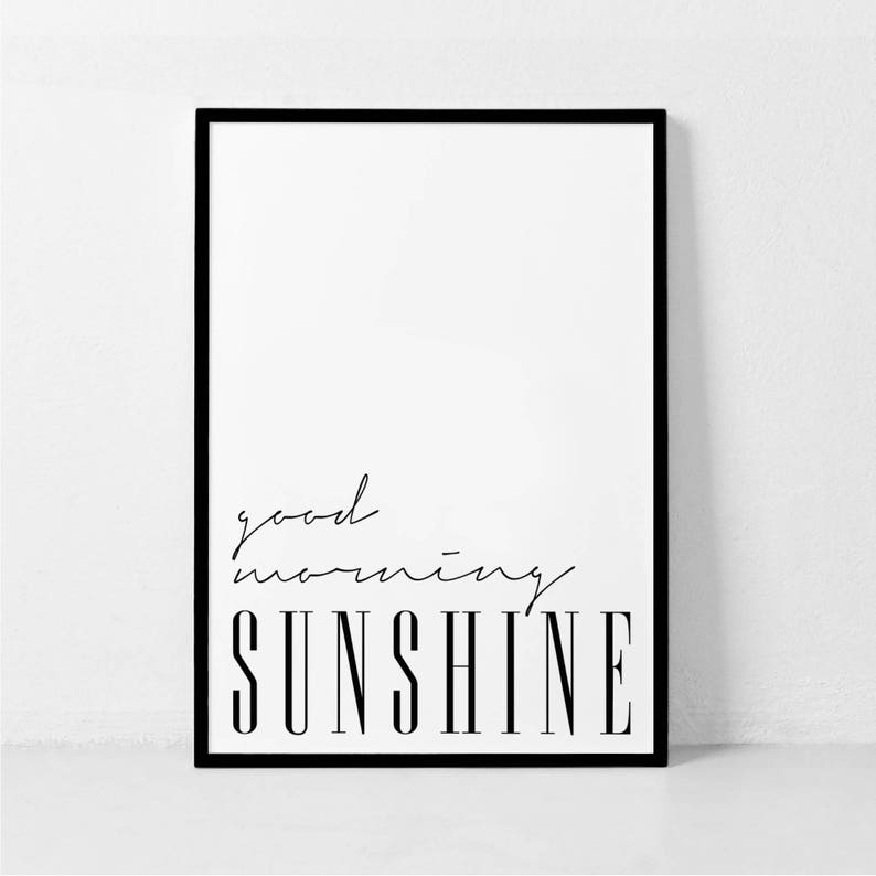 Good Morning Sunshine Inspirational Poster Printable Poster | Etsy
