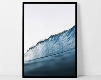 Ocean Waves Print, Ocean Print, Water Print, Sea Wall Art, Scandinavian Prints, Digital Wall Art, Ocean Waves, Blue Wave Print, Ocean Photo