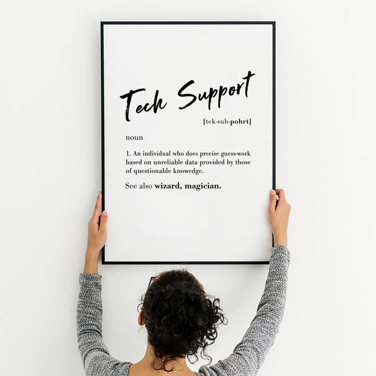 Funny Tech Support Definition Printable Technical Support Etsy