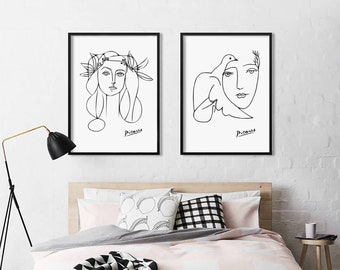 ピカソアートスケッチプリント ピカソポスター 具象画 モダン