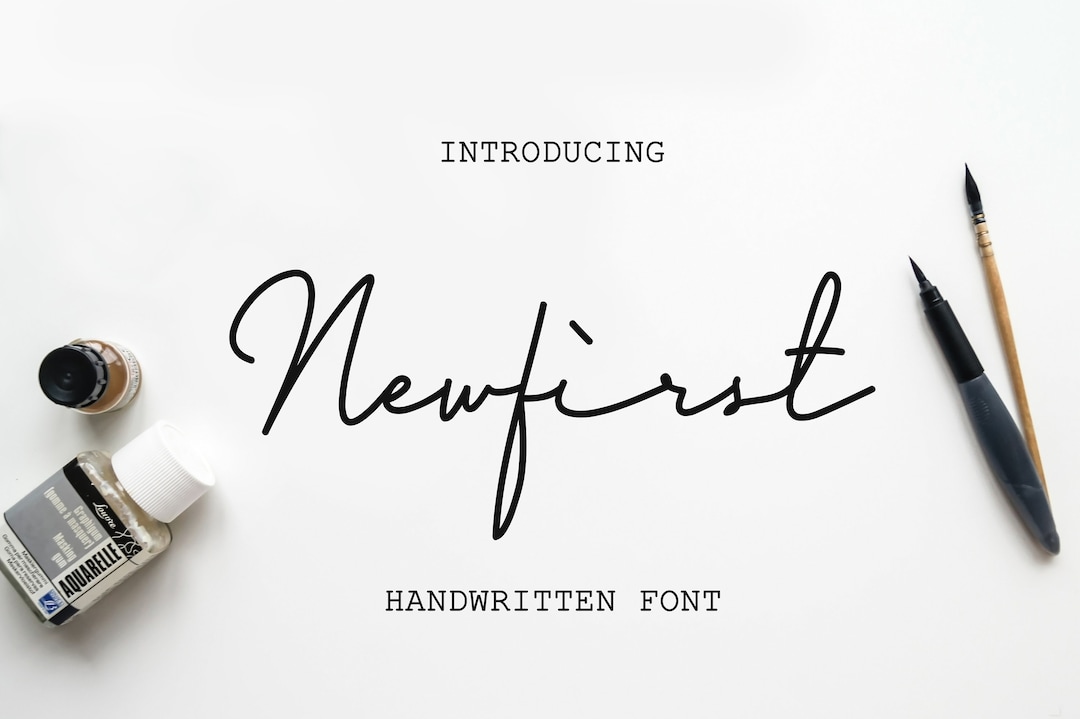 Newfirst Signature Script Font Hand Lettered Calligraphy Font Font ...