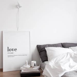 Love Definition Print, Funny Love Definition, Love Wall Art, Definition Print, Valentines Day Gift, Funny Definitions, Instant Download.