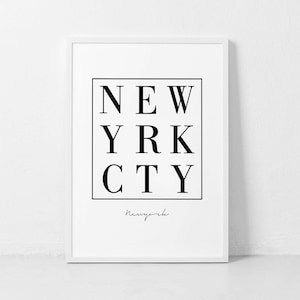 New York City, NYC Art, New York poster, printable NYC, stad poster, New York print, New York kunst aan de muur, Newyrkcty print, Scandinavische print