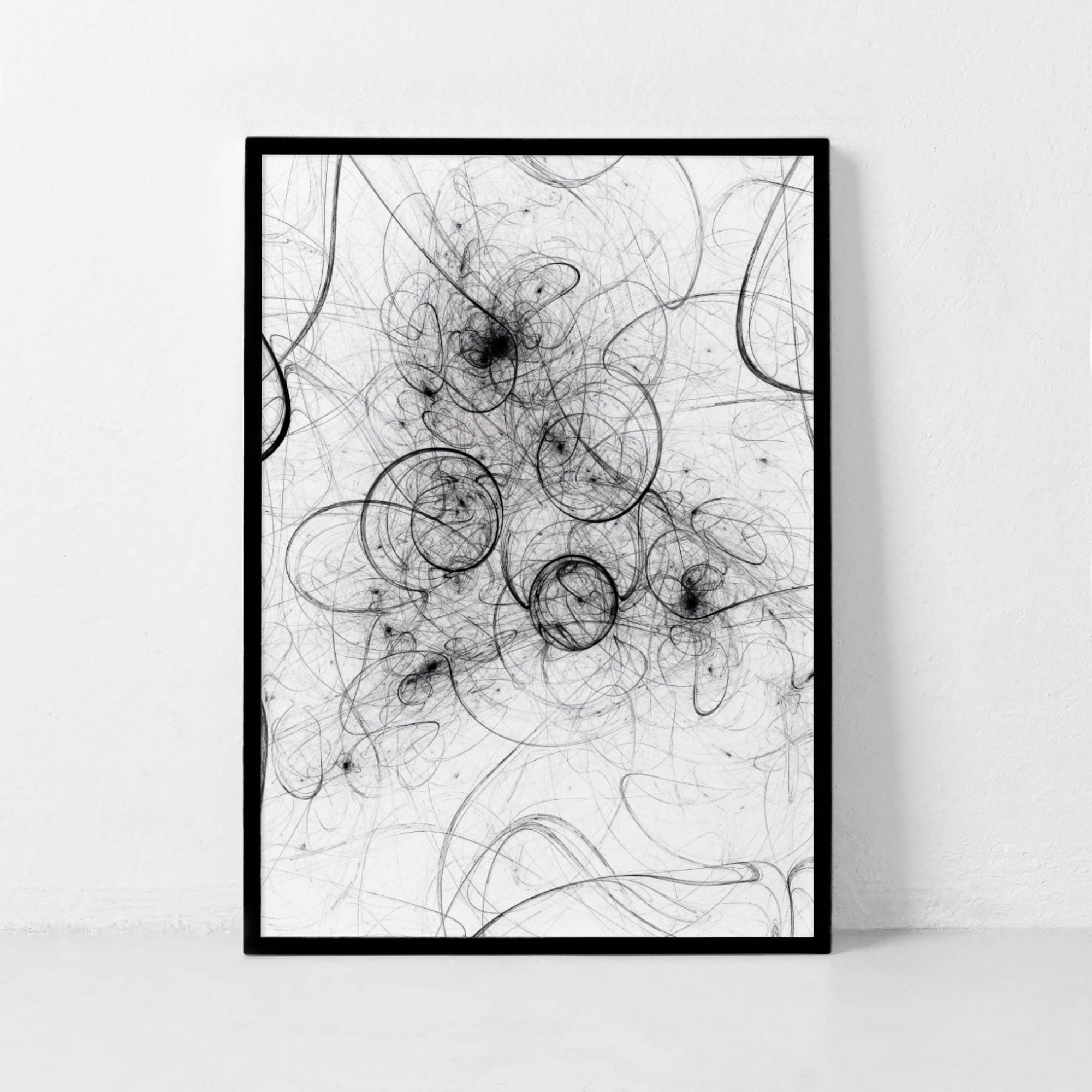 Scribble Prints, Scribble Art, Simple Wall Art, Minimalistic Wall Decor, Minimal Poster, Simple Prints, Scrawl Prints, Affiche Scandinave