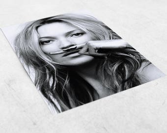 ケイトモスポスター Amazon.co.jp: GSHLGAO セクシーケイトモス 黒と白のポートレート