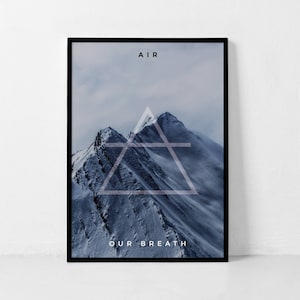 Air Our Breath Print, Air Wall Art, Four Elements Earth Poster, Mount Print, Set of Element Prints, Affiche Scandinave, Mount Photo